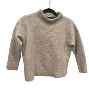 & other stories alpaca wool sweater womens S camel beige minimalist preppy boho